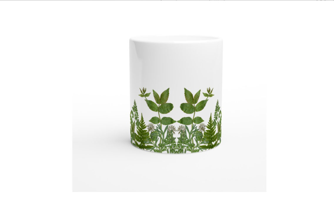 Green Garden Print Mug