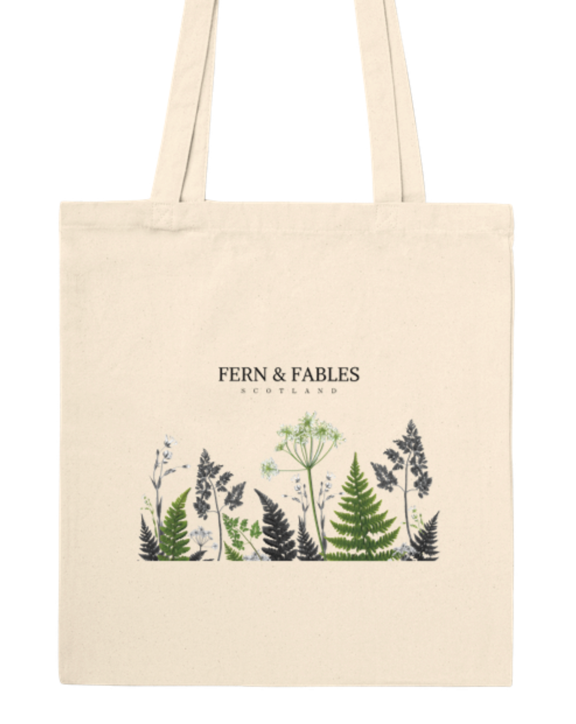 Wild Greenery Print Tote Bag
