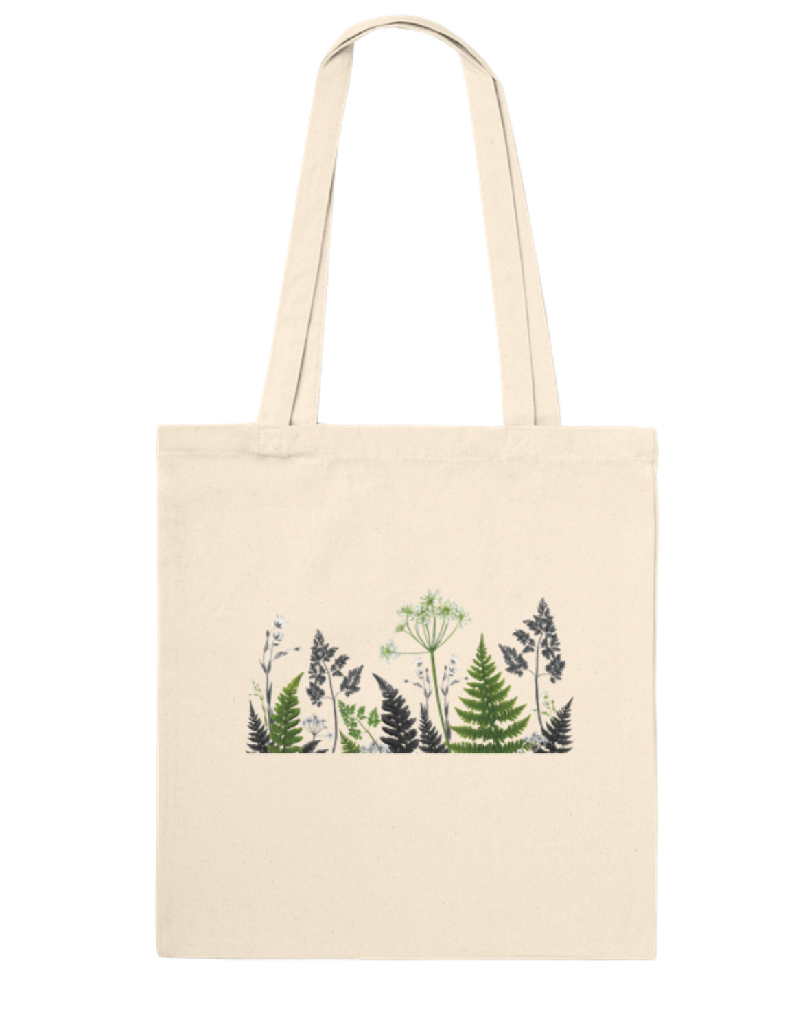 Wild Greenery Print Tote Bag