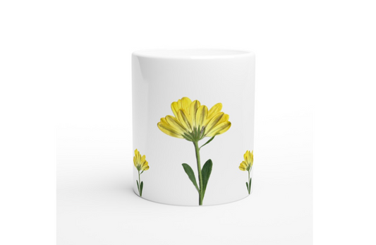 Yellow Flower Print Mug