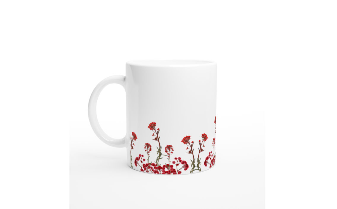 Pink Floral Print Mug