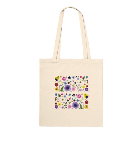 Floral Block Print Tote Bag