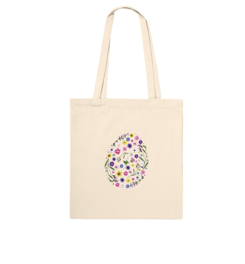 Floral Egg Tote Bag