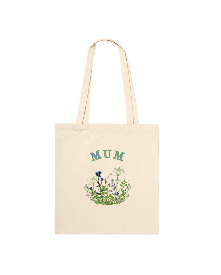 Mum Floral Bowl Tote Bag