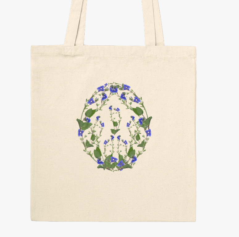 Floral Egg Design Tote Bag