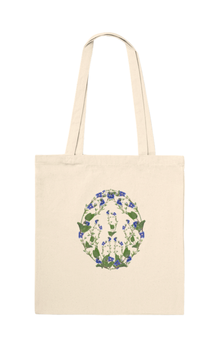 Floral Egg Design Tote Bag