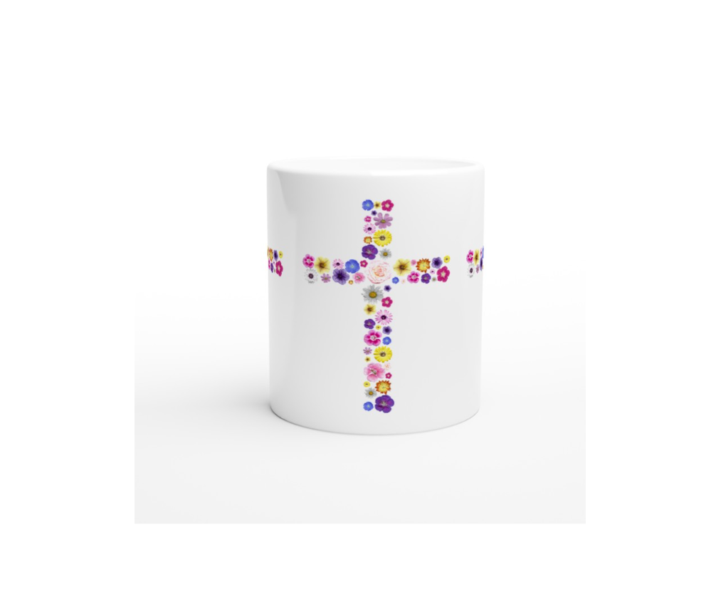 Floral Cross Mug