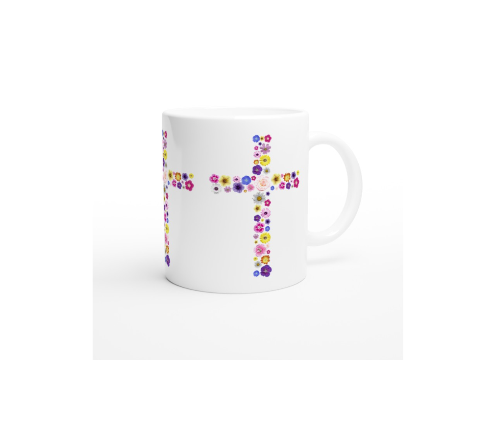 Floral Cross Mug