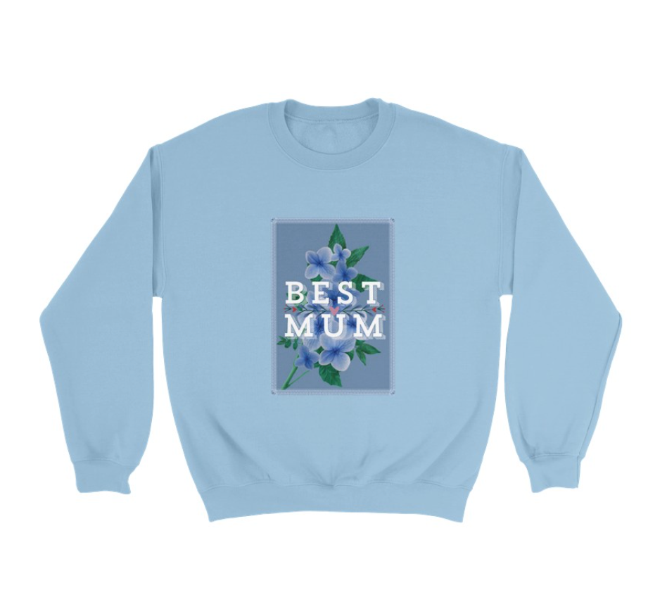 Floral Pressed Flower Sweatshirt for Mum – Perfect Mother's Day Gift