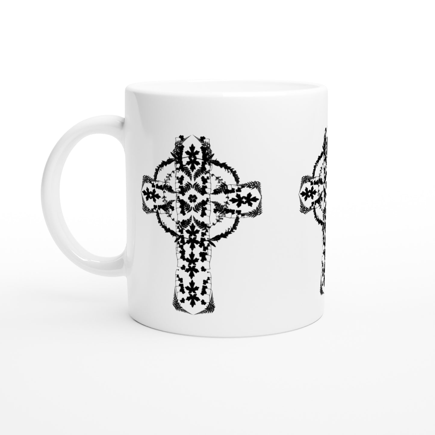 Monochrome Celtic Cross Mug