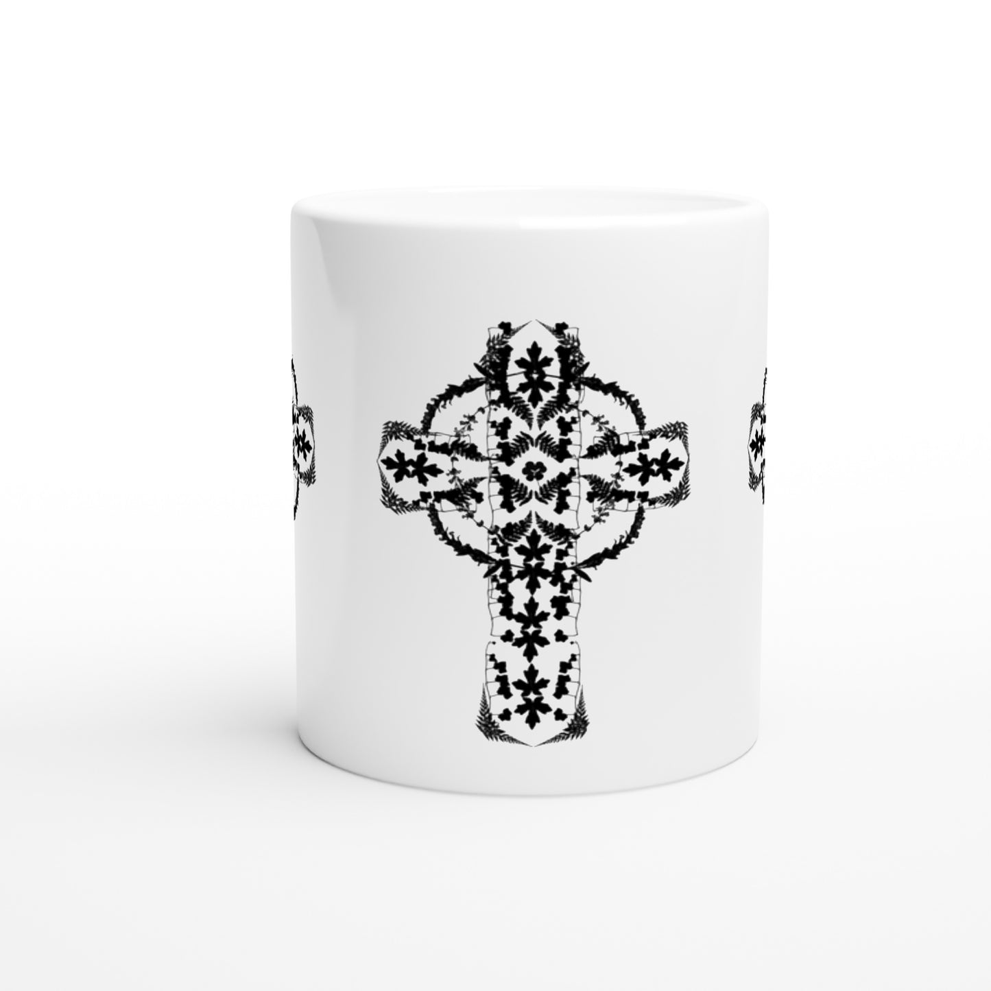 Monochrome Celtic Cross Mug